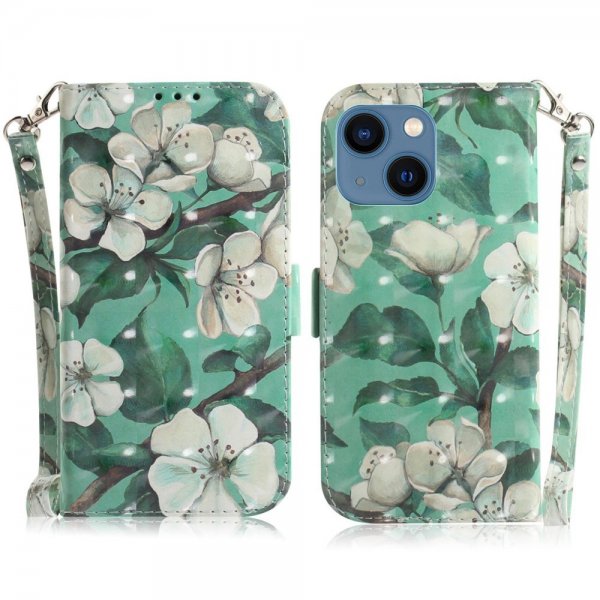 iPhone 14 Plus Cover Motiv Hvide Blomster