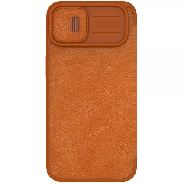 Nillkin iPhone 14 Plus Cover Qin Pro Series Brun