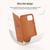 Nillkin iPhone 14 Plus Cover Qin Pro Series Brun