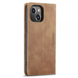 CaseMe iPhone 14 Plus Cover Retro Flip Brun