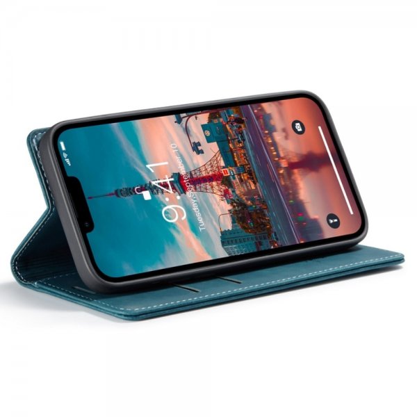 CaseMe iPhone 14 Plus Cover Retro Flip Petrol