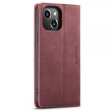 CaseMe iPhone 14 Plus Cover Retro Flip Rød