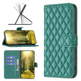 iPhone 14 Plus Cover Rombemønster Grøn