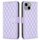 iPhone 14 Plus Cover Rombemønster Lilla