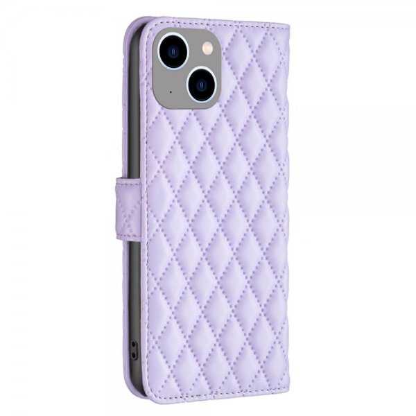iPhone 14 Plus Cover Rombemønster Lilla
