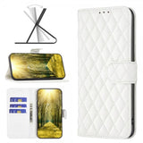iPhone 14 Plus Cover Rombemønster Hvid