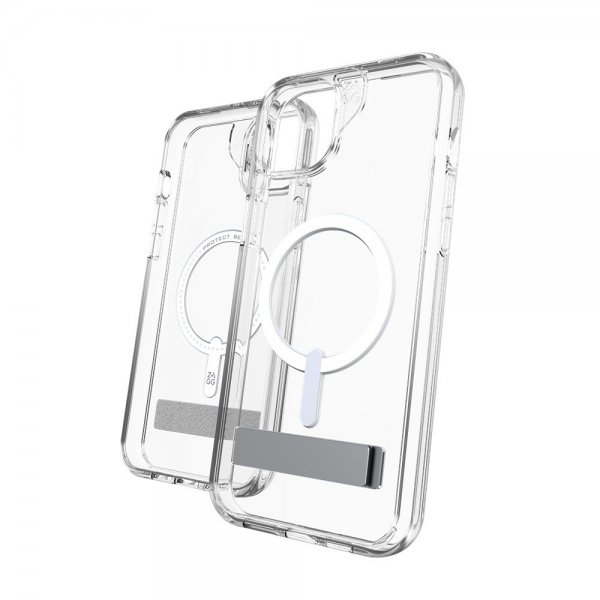 ZAGG iPhone 14 Plus/iPhone 15 Plus Cover Crystal Palace Snap Kickstand Clear