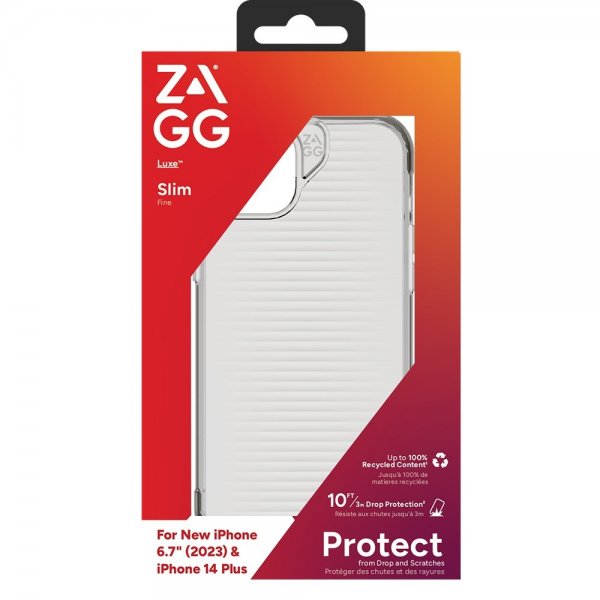 ZAGG iPhone 14 Plus/iPhone 15 Plus Cover Luxe Transparent