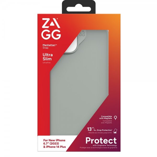 ZAGG iPhone 14 Plus/iPhone 15 Plus Cover Manhattan Snap Sage
