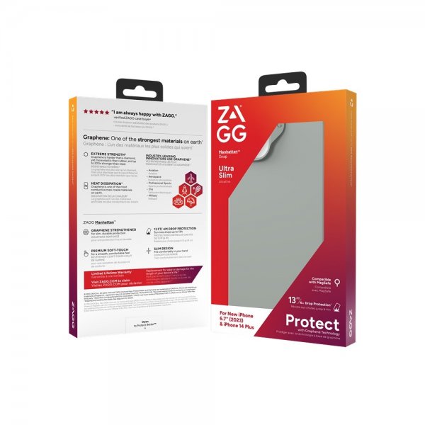 ZAGG iPhone 14 Plus/iPhone 15 Plus Cover Manhattan Snap Sage
