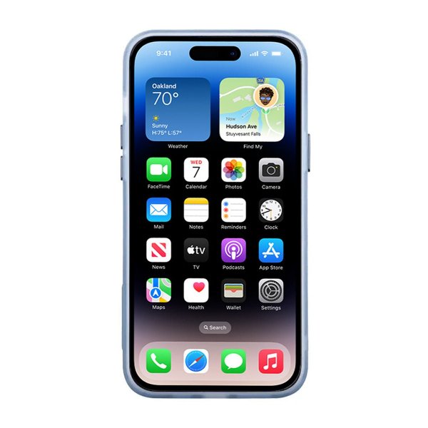 iPhone 14 Plus Cover Kamerakant Blå