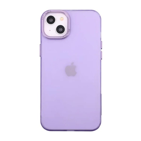 iPhone 14 Plus Cover Kamerakant Mat Lilla