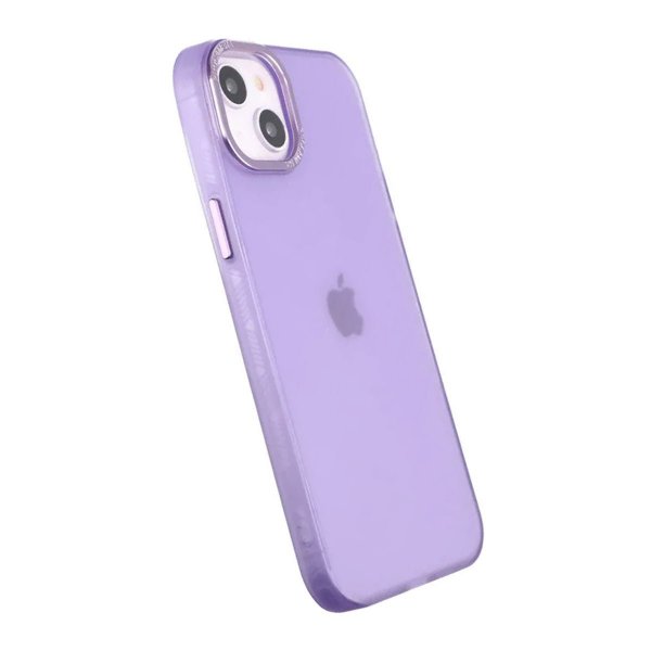 iPhone 14 Plus Cover Kamerakant Mat Lilla