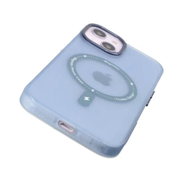 iPhone 14 Plus Cover Kamerakant MagSafe Blå