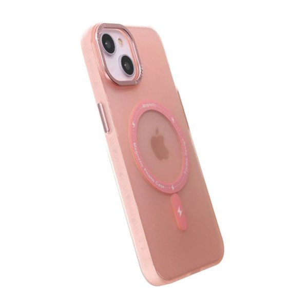 iPhone 14 Plus Cover Kamerakant MagSafe Rosa