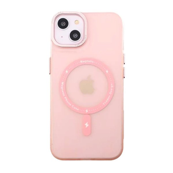 iPhone 14 Plus Cover Kamerakant MagSafe Rosa
