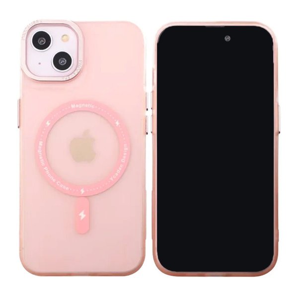 iPhone 14 Plus Cover Kamerakant MagSafe Rosa