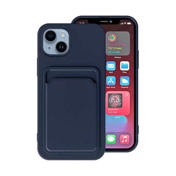 iPhone 14 Plus Cover Kortholder Blå