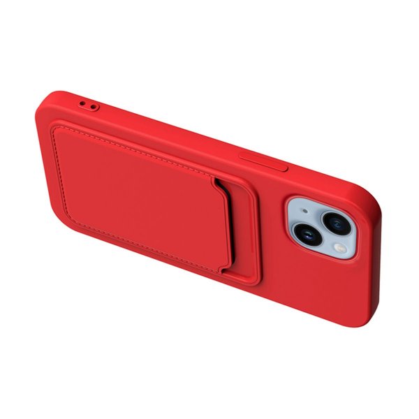iPhone 14 Plus Cover Kortholder Rød