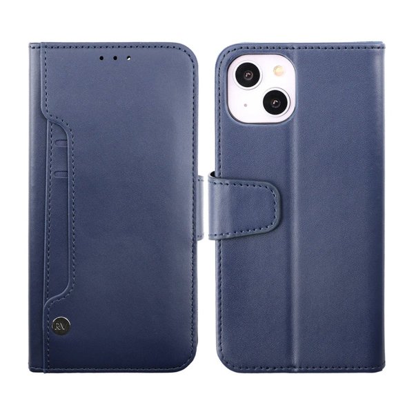 Rvelon iPhone 14 Plus Cover Udklappeligt Kortrum Blå