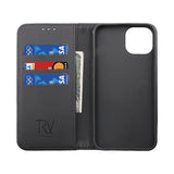 Rvelon iPhone 14 Plus Cover Udklappeligt Kortrum Sort