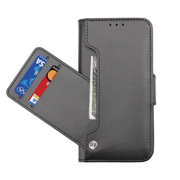 Rvelon iPhone 14 Plus Cover Udklappeligt Kortrum Sort