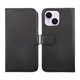 Rvelon iPhone 14 Plus Cover Ægte Læder Sort