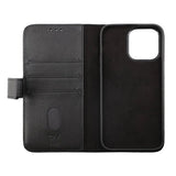 Rvelon iPhone 14 Plus Cover Ægte Læder Sort