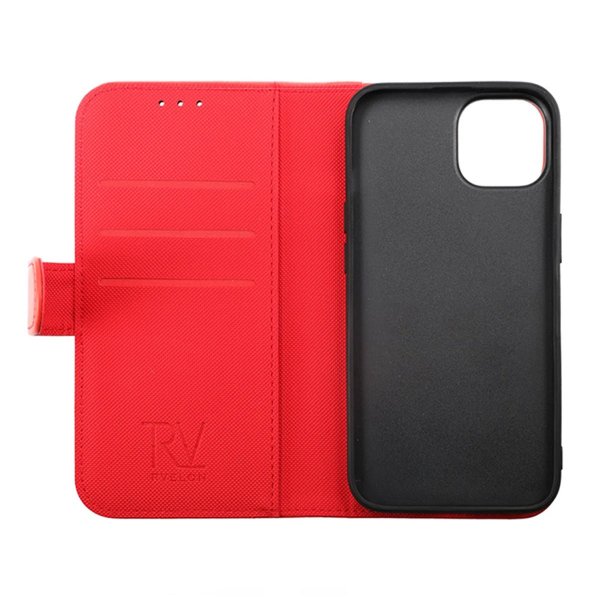 Rvelon iPhone 14 Plus Cover Magnetisk aftagelig skal Rød