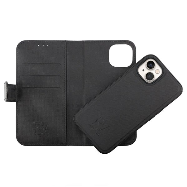 Rvelon iPhone 14 Plus Cover Magnetisk Aftageligt Etui Sort