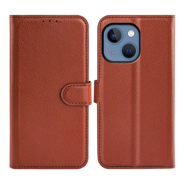 iPhone 14 Plus Cover med Stativ Brun