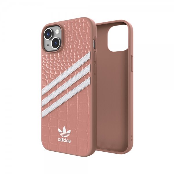 Adidas iPhone 14 Plus Cover 3 Stripes Snap Case Alligator Pink