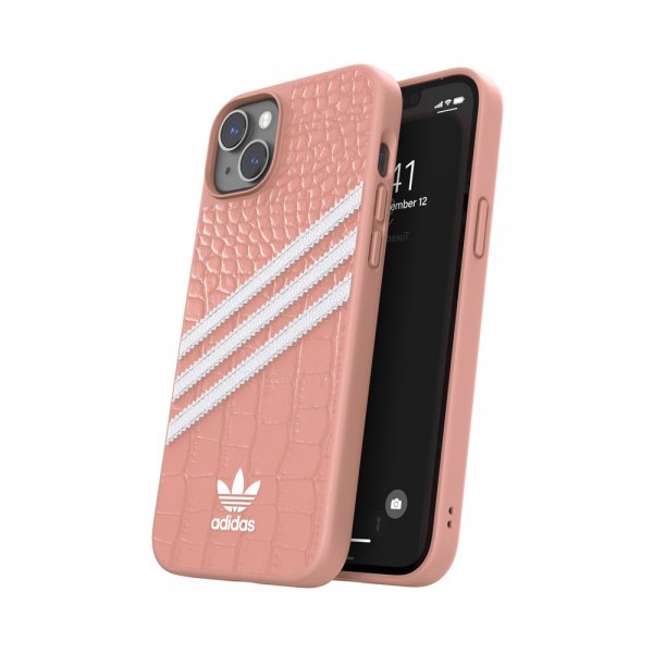 Adidas iPhone 14 Plus Cover 3 Stripes Snap Case Alligator Pink