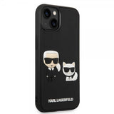 Karl Lagerfeld iPhone 14 Plus Cover 3D Rubber Karl & Choupette Sort