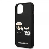Karl Lagerfeld iPhone 14 Plus Cover 3D Rubber Karl & Choupette Sort