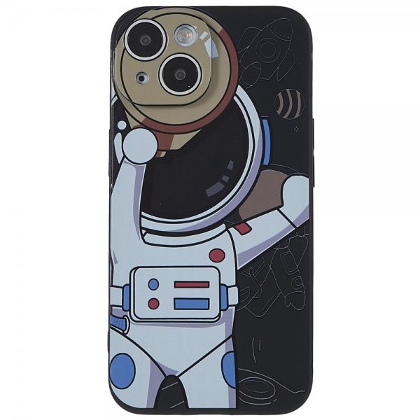 iPhone 14 Plus Cover Astronaut Sort Grå