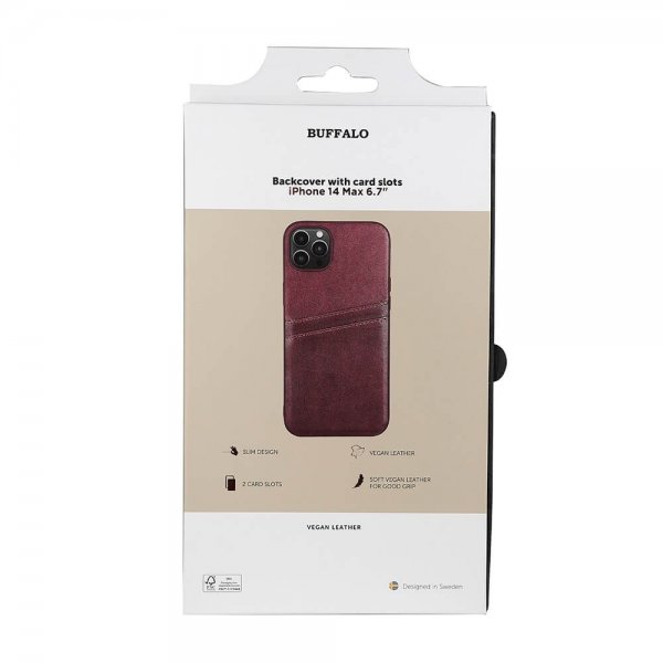 Buffalo iPhone 14 Plus Cover Bagside med Kortlommer Brun