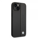 BMW iPhone 14 Plus Cover Big Logo Stripe Sort