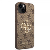 Guess iPhone 14 Plus Cover Big Metal Logo Brun