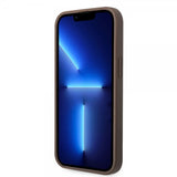 Guess iPhone 14 Plus Cover Big Metal Logo Brun