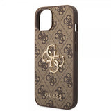 Guess iPhone 14 Plus Cover Big Metal Logo Brun