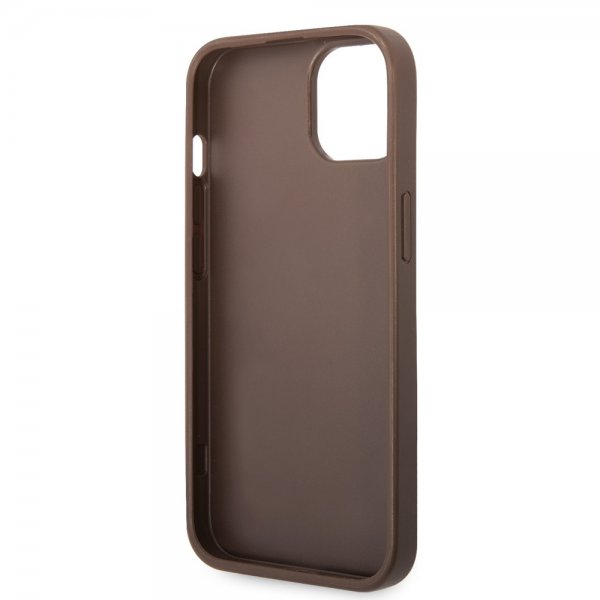 Guess iPhone 14 Plus Cover Big Metal Logo Brun