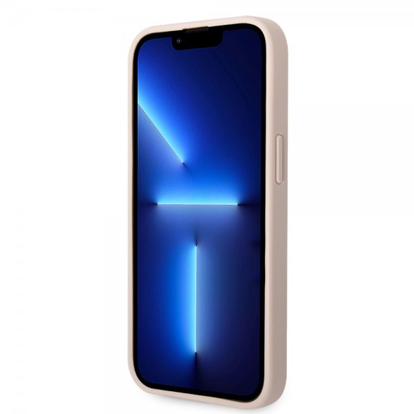 Guess iPhone 14 Plus Cover Big Metal Logo Rosa