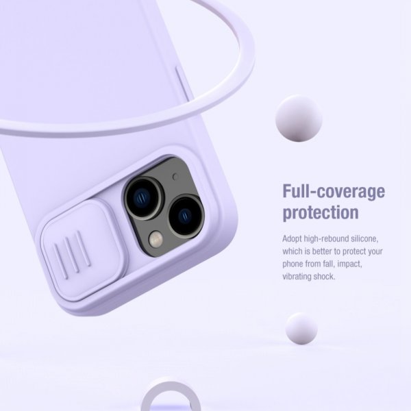 Nillkin iPhone 14 Plus Cover CamShield Silky MagSafe Lilla