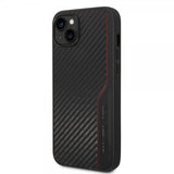 AMG iPhone 14 Plus Cover Carbon Effect Stamped Logo Sort
