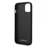 AMG iPhone 14 Plus Cover Carbon Effect Stamped Logo Sort