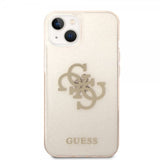 Guess iPhone 14 Plus Cover Fuld Glitter Guld