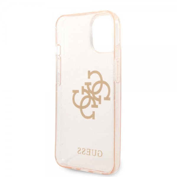 Guess iPhone 14 Plus Cover Fuld Glitter Guld