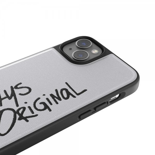 Adidas iPhone 14 Plus Cover Inlay Embroidery Case Hvid Sort