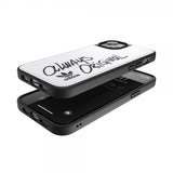 Adidas iPhone 14 Plus Cover Inlay Embroidery Case Hvid Sort